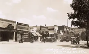 Cafes Prints: North Main Street, Kemmerer, Wyoming, USA