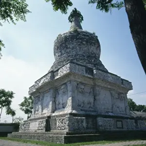 Carvings Prints: North Pagoda, Falun Temple, Shenyang, Liaoning Province, Chi
