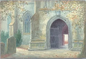 Quatremain Prints: North Porch Stratford-upon-Avon Church Landscape