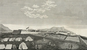 A north view of Fort Royal in the island of Guadaloupe, when A north view of Fort Royal in the island of Guadaloupe, when