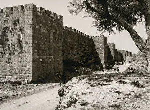 Rampart Prints: North Wall, Jerusalem, Palestine, Israel, Holy Land C. 1930