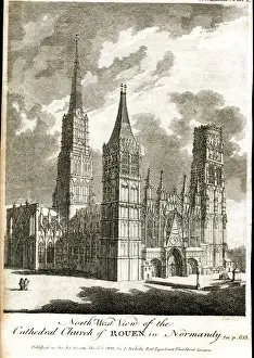 North West View Roen Cathedral, Normandy