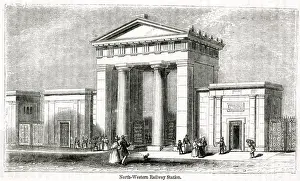 Euston Prints: North-Western Railway Station, Euston, London 1880s