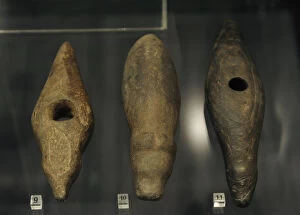 Images Dated 10th February 2013: Northern Europe. Stone Age. Axes decorated with carved anima