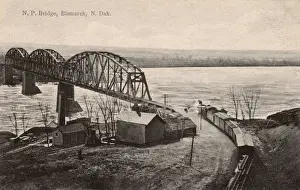 Missouri Prints: Northern Pacific bridge, Bismarck, North Dakota, USA