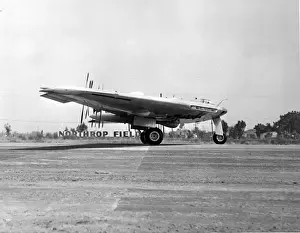 Hawthorne Prints: The Northrop XB-35 during taxi tests