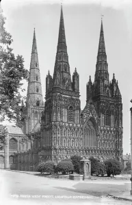 Spires Prints: Northwest Front of Lichfield Cathedral
