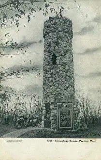 Fort Prints: Norumberga Tower, Weston, Massachusetts, USA