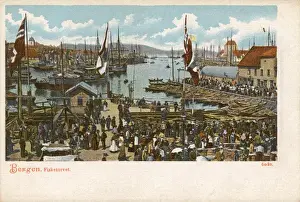 Bergen Prints: Norway - Bergen - Fish Market