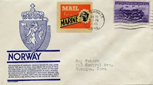 Address Prints: Norway Fight for Freedom, WW2 Mail for a Marine