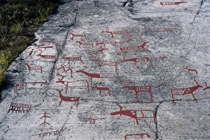Alta Collection: NORWAY. FINNMARK. Alta Petroglyphs. Scene of