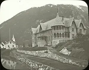 1030 Prints: Norway - Fjaerland - Mundal Hotel at 10. 30 pm