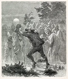 Encounters Prints: A Norwegian countryman encounters spirits of the dead in the marshes Date: 1879