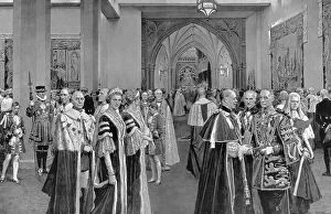 Milne Gallery: Notables assembled in the Abbey annexe at 1937 Coronation