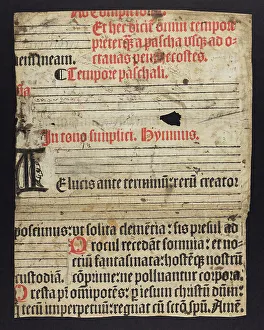 Fragments Prints: Noted Breviary (Incunable Fragment)