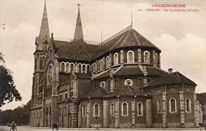 Saigon Prints: Notre Dame Cathedral, Saigon, Cochinchina (Vietnam)