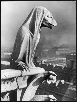 Notre Prints: Notre Dame Gargoyle 1930