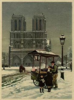 Images Dated 17th October 2011: Notre Dame, Paris, in the snow