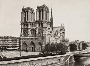 Notre Dame from across the River Seine, Paris, France