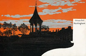 Arboretum Collection: Nottingham Arboretum - Chinese Bell Tower. Date: circa 1909