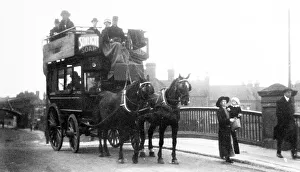 Bamford Prints: Nottingham Bamford Horse Bus in 1908