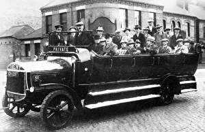 Nottingham Trent Bus charabanc outing early 1900s
