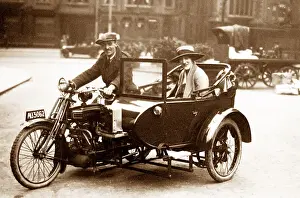 Cycles Prints: Nottingham Trinity Square Campion Taxi Service in 1927