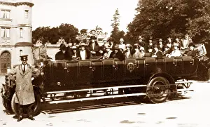 Outing Prints: Nottingham Wollaton Hall charabanc outing probably 1920s