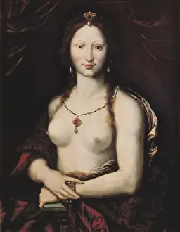 Czech Prints: Nude Monna Vanna. 16th c. Fontainebleaus school