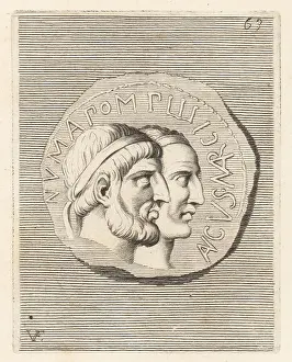 Ignatio De Lazari Prints: Numa Pompilius and Ancus Martius, legendary kings of Rome