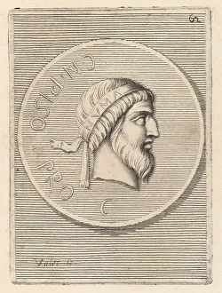 Ignatio De Lazari Prints: Numa Pompilius, legendary second King of Rome