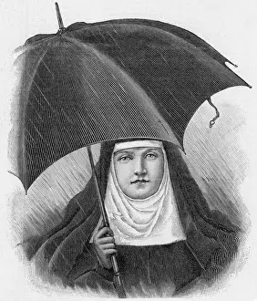 Contact Prints: NUN IN THE RAIN