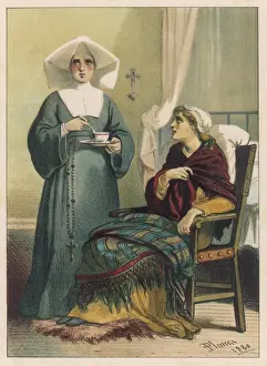 Stirs Prints: Nun Visiting Sick Woman