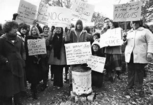 Coventry Collection: NUPE members protesting against cuts, Coventry