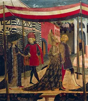 Florentine Prints: Nuptial procession in Piazza del Duomo of Florence