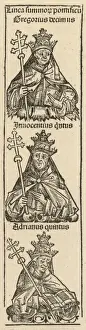 1485 Prints: Nurnberger Chronik / Popes
