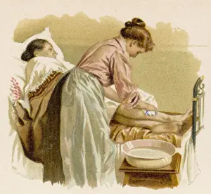 NURSE: BATHING PATIENT