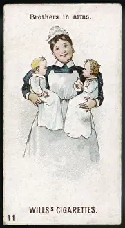 Nanny Prints: NURSE HOLDS TWINS