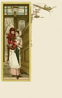 Hallway Prints: Nursemaid & child