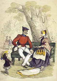 Nursemaids Prints: Nursemaid Flirting