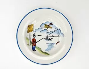 Images Dated 25th September 2012: Nursery plate hand-painted - design by Daisy Makeig-Jones