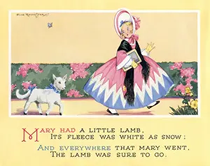 Rhyme Prints: The nursery rhyme, Mary had a little lamb