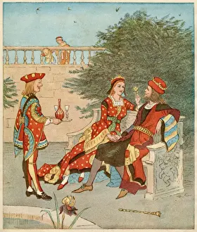 Hearts Prints: Nursery, rhyme, The Queen of Hearts, Caldecott, 2 of 8