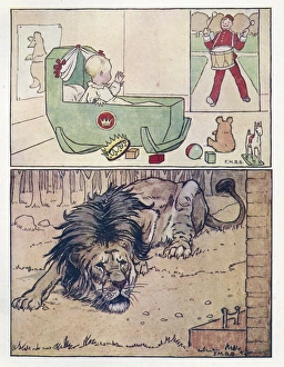 Drumming Collection: Nursery Rhymes -- baby and drummer, lion
