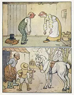 Argue Prints: Nursery Rhymes -- couple arguing, blacksmith