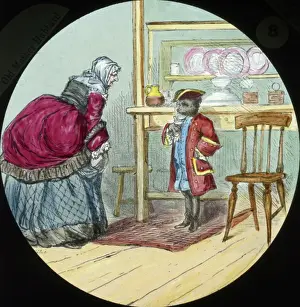 Rhymes Prints: Nursery Rhymes - Dame made a curtsey