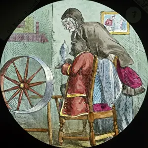 Rhymes Prints: Nursery Rhymes - (He really was spinning) at the spinning wh