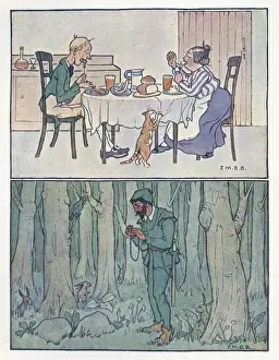 Lean Prints: Nursery Rhymes -- Jack Sprat, man in forest
