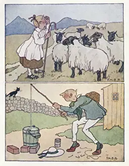 Foolish Prints: Nursery Rhymes -- Little Bo Peep, Simple Simon
