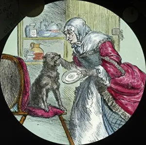 Hubbard Prints: Nursery Rhymes - Mother Hubbard and her Dog